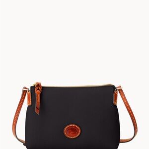 Dooney & Bourke Nylon Rosie Pochette Crossbody Bag Purse Black EUC